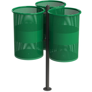 bote triple fijo perforado